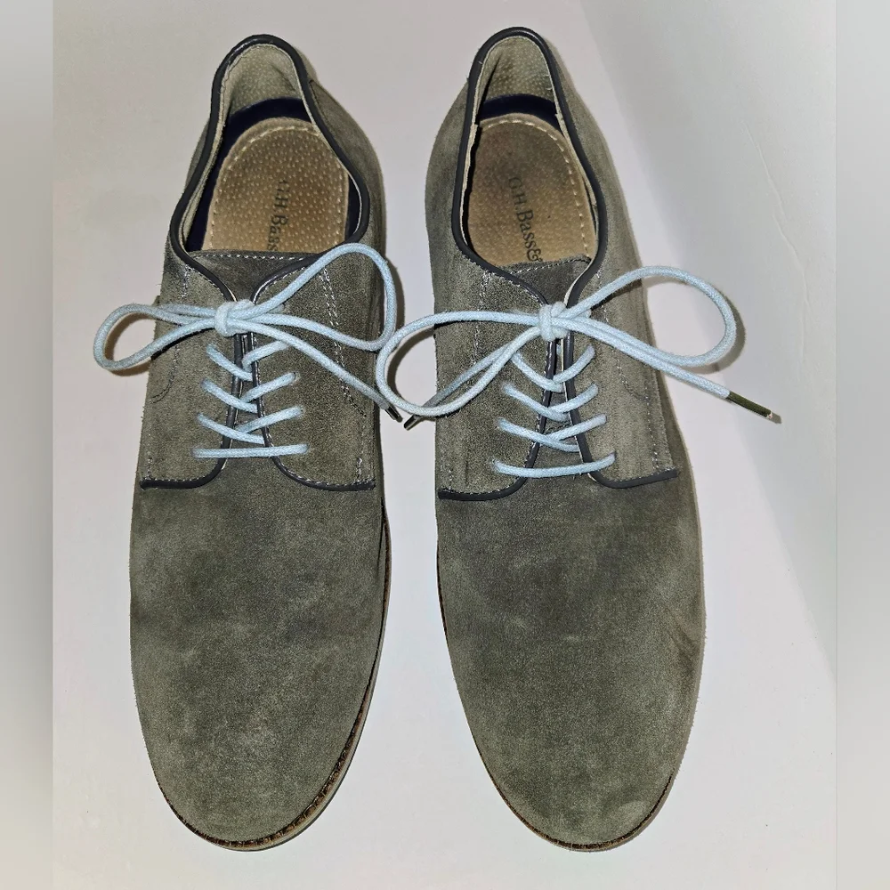 G.H. Bass & Co Men's 11 Buckingham Gray Suede Oxfords
